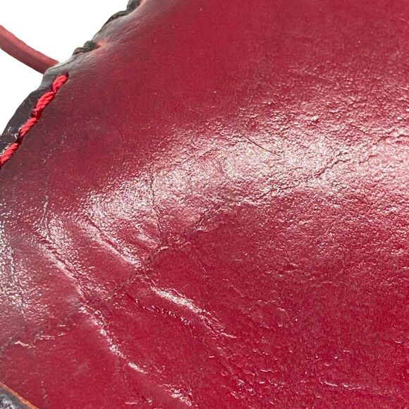 Tropical Cow And Turtle Wristlet Womens Red Leather Unique Funky Retro Strap - Picture 8 of 16